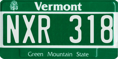 VT license plate NXR318
