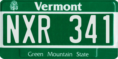 VT license plate NXR341