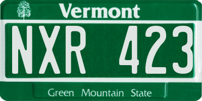 VT license plate NXR423