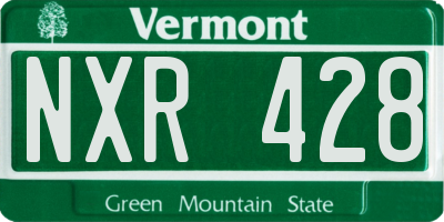 VT license plate NXR428