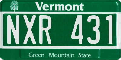 VT license plate NXR431