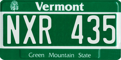 VT license plate NXR435