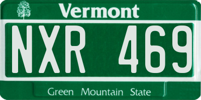 VT license plate NXR469