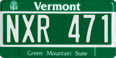 VT license plate NXR471