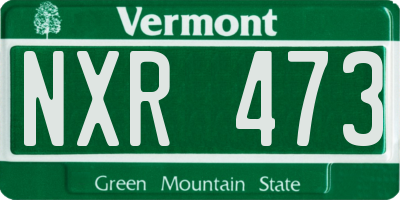 VT license plate NXR473