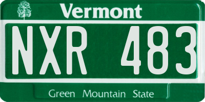 VT license plate NXR483