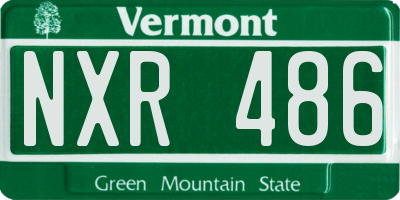 VT license plate NXR486