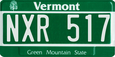 VT license plate NXR517