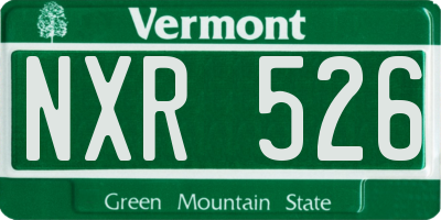 VT license plate NXR526