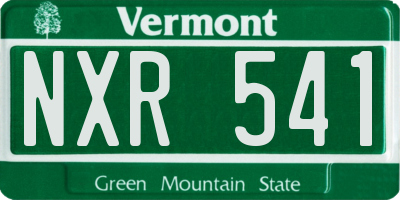 VT license plate NXR541