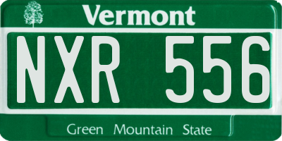 VT license plate NXR556