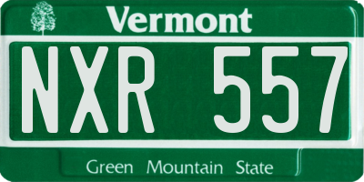 VT license plate NXR557