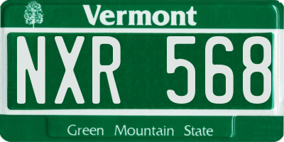 VT license plate NXR568