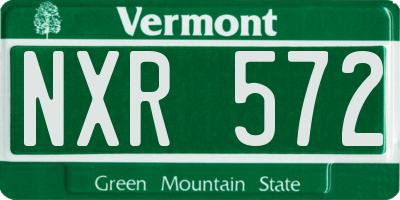 VT license plate NXR572