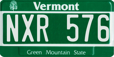 VT license plate NXR576