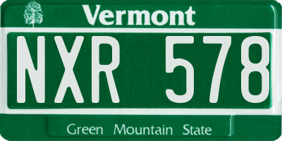 VT license plate NXR578