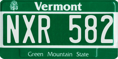 VT license plate NXR582