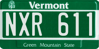 VT license plate NXR611
