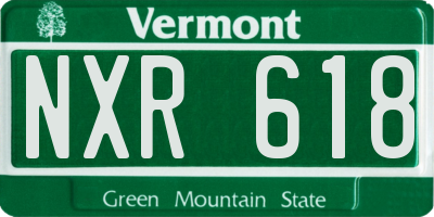 VT license plate NXR618