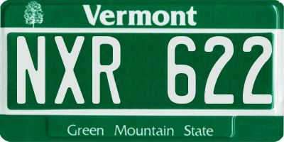 VT license plate NXR622