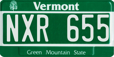 VT license plate NXR655