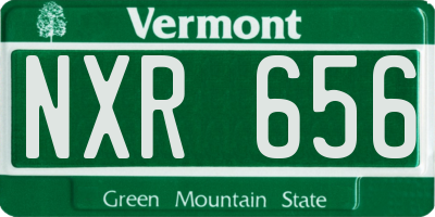 VT license plate NXR656