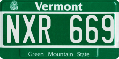 VT license plate NXR669