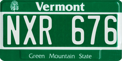 VT license plate NXR676