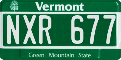 VT license plate NXR677