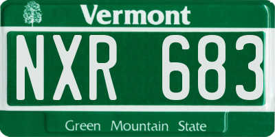 VT license plate NXR683