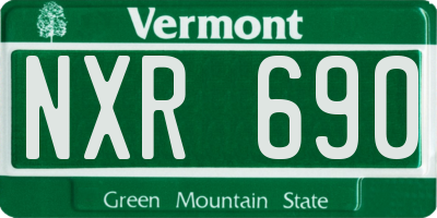 VT license plate NXR690