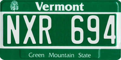 VT license plate NXR694