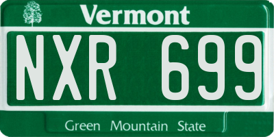 VT license plate NXR699