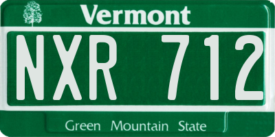 VT license plate NXR712