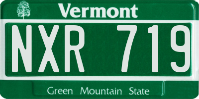 VT license plate NXR719