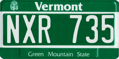 VT license plate NXR735