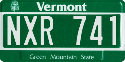 VT license plate NXR741