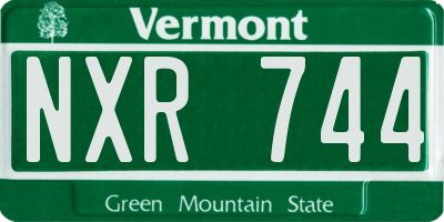 VT license plate NXR744