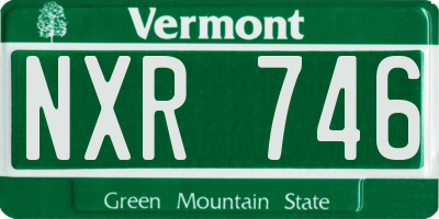 VT license plate NXR746