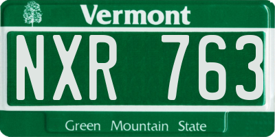 VT license plate NXR763