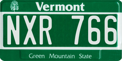 VT license plate NXR766