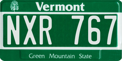 VT license plate NXR767