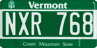 VT license plate NXR768