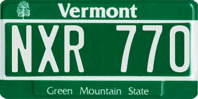 VT license plate NXR770