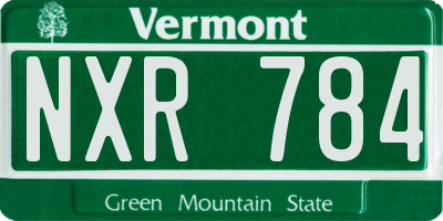 VT license plate NXR784