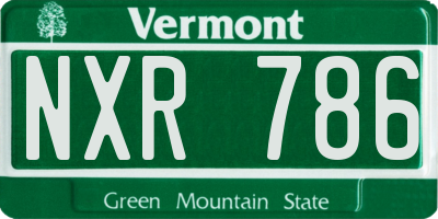 VT license plate NXR786