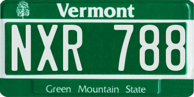 VT license plate NXR788