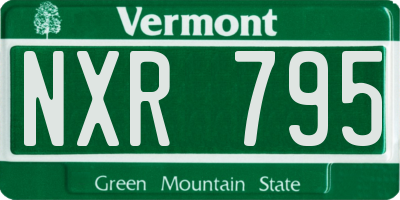 VT license plate NXR795