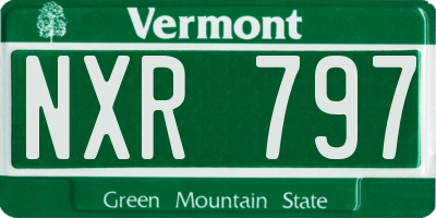 VT license plate NXR797