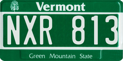 VT license plate NXR813